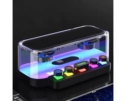 Bluetooth Speaker Met RGB Licht - IPX5 Waterbestendig + Mechanische Knoppen - Stereo Speaker / Draagbare Speaker / Mobiele Audio Apparaat - Ideaal voor Telefoons, Tablets, Laptops & Feestelijke Sfeer