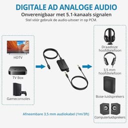 Hoogwaardige 192 kHz DAC-convertor voor digitaal naar analoog audio met volumeregelaar — thumbnail 3