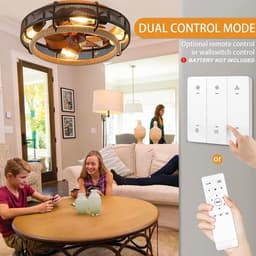 Plafondventilator met Verlichting - Ventilator voor Slaapkamer - Air Cooler met Afstandsbediening — thumbnail 4