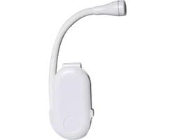 Daity Eén draadloze leeslamp, oplaadbare LED-klemleeslamp, wit, 3-traps helderheidsregeling, 360° flexibele lampenhals, geschikt voor lezen naast het bed of op het bureau.