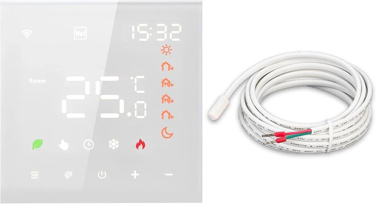 Slimme Wifi Thermostaat voor Elektrische Vloerverwarming met App Bediening — afbeelding 1