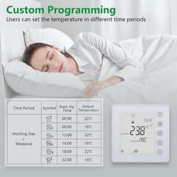 Slimme WiFi Thermostaat met Touchscreen - 7 Dagen Programmeerbaar - Geschikt voor Waterverwarming — thumbnail 5