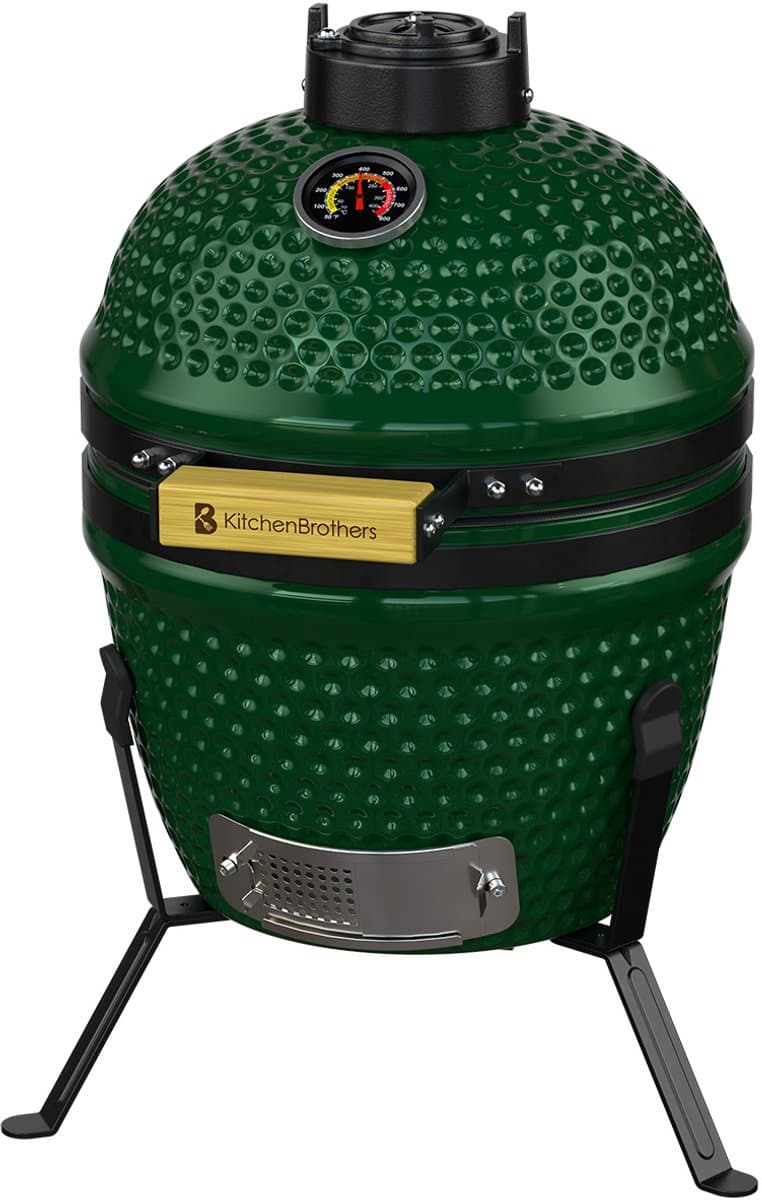 KitchenBrothers Kamado BBQ - 13 Inch Houtskool Barbecue - 27⌀ cm - PFAS-vrij -Egg BBQ - Groen — afbeelding 1