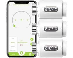 Slimme Radiator Thermostaat Programmeerbaar Wifi Inclusief Diverse Adapters