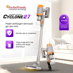 TurboTronic C27 Steelstofzuiger - Zilver/oranje — thumbnail 3