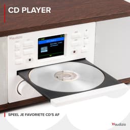 Internetradio - Audizio Avola alles-in-één radio met Bluetooth - DAB+/FM - CD speler - Wit — thumbnail 3