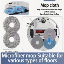10R Accessoires voor Roborock Saros 10R, Qrevo CurvX Robotstofzuiger en Dweil, 1 Set Hoofdborstel, 2 HEPA-filters, 4 Zijborstels, 4 Dweilkussens, 6 Stofzakken — thumbnail 3