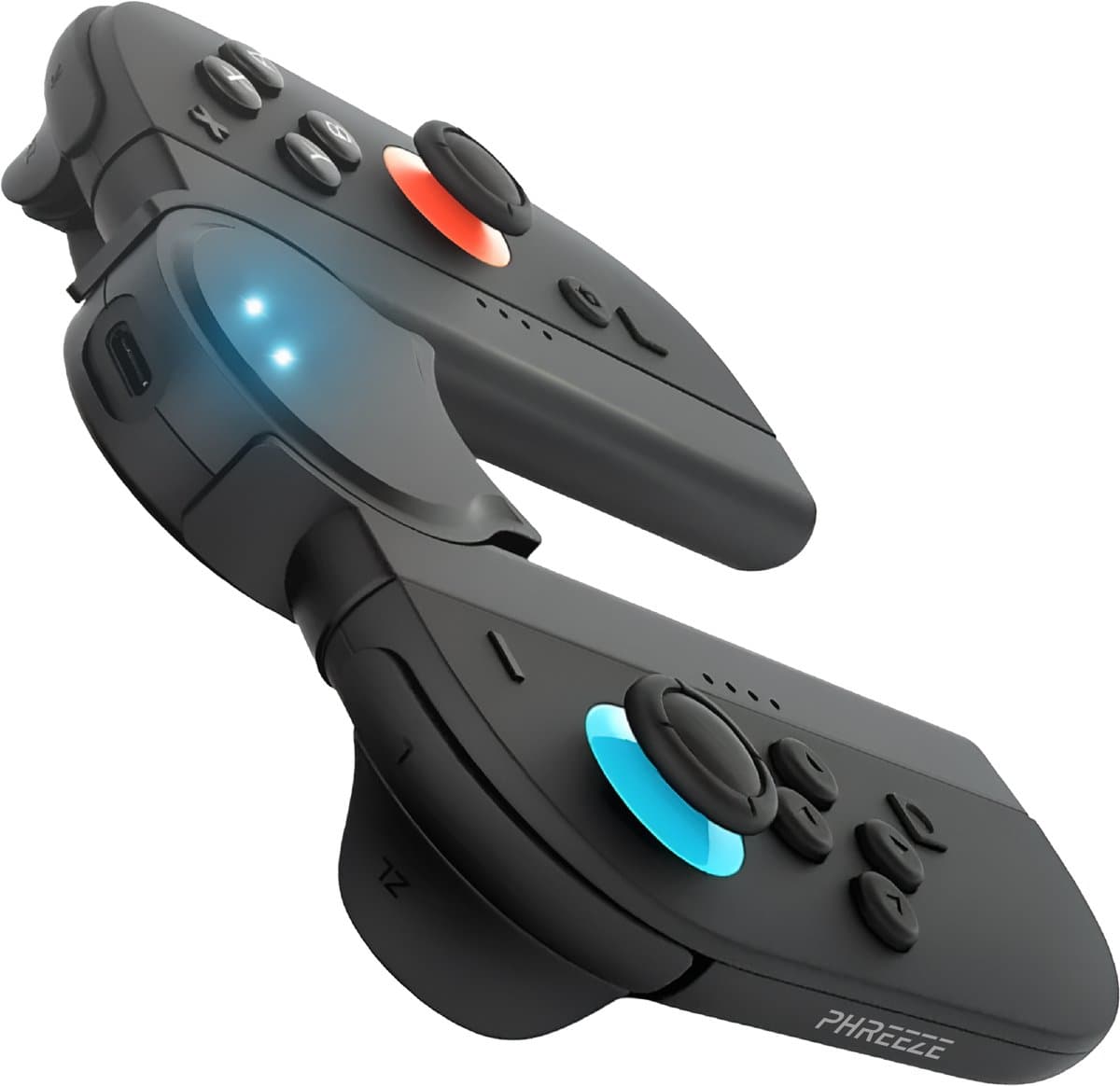 Phreeze - Charging Grip - Geschikt voor Nintendo Switch 2 & Joy Con - Controller Oplader - Houder - Opladen en Spelen - Verstelbaar - Magnetisch — afbeelding 1