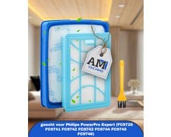 2 stuks Filters geschikt voor Philips PowerPro Expert (FC9729 FC9741 FC9742 FC9743 FC9744 FC9745 FC9746), filter voor Philips Power(FC8003/01|FC6042/01|CP0616 en CP0617)