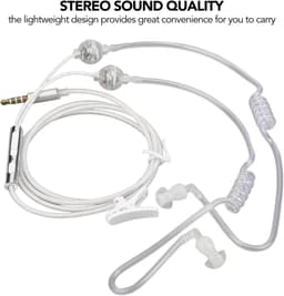 Binaurale 3,5 mm Jack Air Tube Headset met Ruisonderdrukking voor Laptop en Tablet - Wit - Geschikt voor Galaxy en NOTE-serie — thumbnail 2
