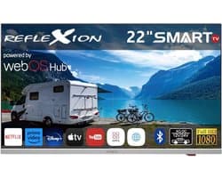 22 inch Smart LED TV voor Camping, Boot & Vrachtwagen - 12/24/230V, Full HD, Frameloos