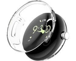 Strap-it TPU case geschikt voor Google Pixel Watch 4 - 41mm - Stevige screen protector cover - Optimale bescherming voor je smartwatch - Transparant