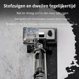 Nat- en Droogstofzuiger – Draadloos – Dweilen & Stofzuigen – LED Display – Automatische Reiniging — thumbnail 4