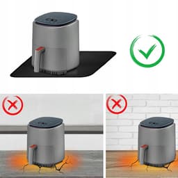 Airfryer Mat - Siliconen kookplaat beschermer - 60x40cm - Hittebestendig tot 560°C - Voor Airfryer, Oven & Barbecue - Makkelijk Schoon Te Maken & Anti-slip — thumbnail 7