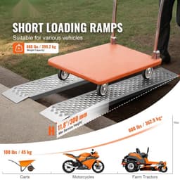 Oprijplaten - Laadbrug 2-delig - Draagvermogen 680 kg - Extra Breed - 216 x 137,5 cm - Voor Auto, Motorfiets, ATV, UTV, Aanhanger, Tuintractor, Grasmaaier — thumbnail 3