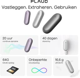 Plaud Notepin - LLM Empowered AI Voice Recorder - 64 gb intern geheugen - Lunar silver — thumbnail 4