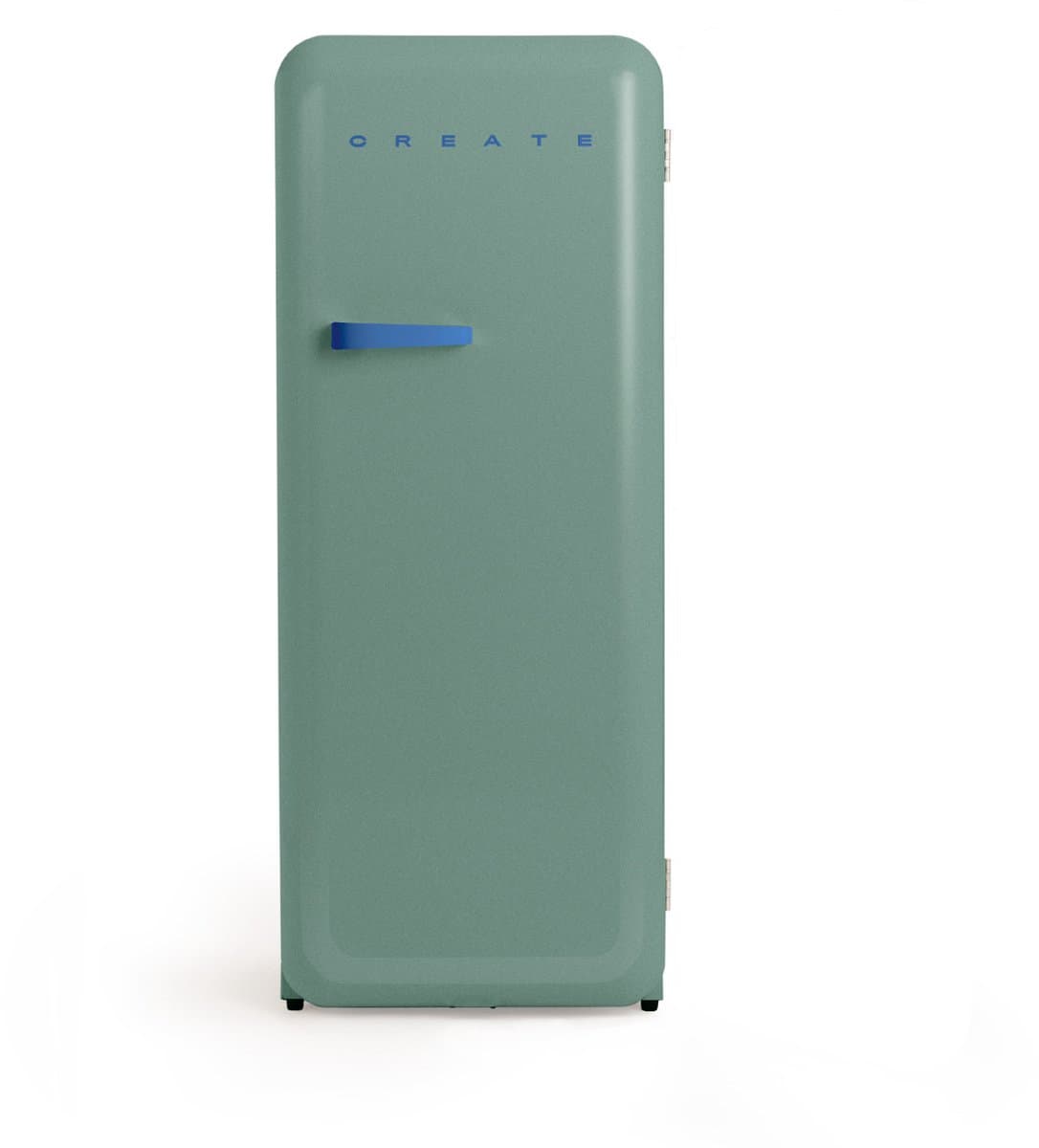 CREATE - Koelkast in retrostijl - Sage - Handvat Kobaltblauw - FRIDGE RETRO 281L — afbeelding 1