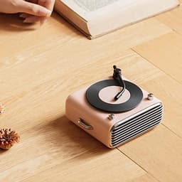 Gigicial Retro Bluetooth Speaker - Vintage Radio Bluetooth Speaker - Simuleert Echte Vinylmachine Met Stereogeluidseffecten - 1 - Roze — thumbnail 3