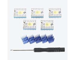 3D-printer Stappenmotor Driver - TMC2209 V4.0 met Koellichaam - 5 Stuks