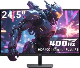 KTC 24,5 Inch 400Hz 360Hz 240Hz Gaming Monitor | Snelle IPS 1ms | FHD 1080P | HDR 400 128% sRGB | HDMI x2, DP x2 | Kantelverstelling Zilver-Grijs VESA 360Hz Monitor H25X7 — thumbnail 1
