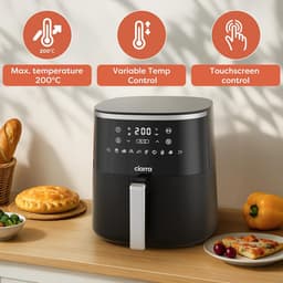 Airfryer 5 Liter met Digitale Touch Bediening - Zonder Olie Frituren, Bakken & Drogen – 8 Programma's — thumbnail 6