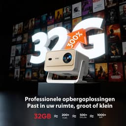 XGODY Smart Mini Beamer Full HD - Projector met Netflix, YouTube - Autofocus - 4K-ondersteuning - 700 ANSI- Home Cinema - Inclusief 100'' Projectiescherm — thumbnail 5