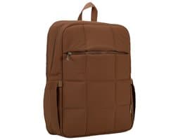 Selencia Vaya Puffy Laptop Rugzak - 16 inch Rugtas - Dames Tas - Mocha Brown