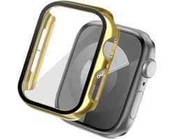 Screen protector - Geschikt voor Apple Watch 4 / 5 / 6 / SE - 40 mm - Full Cover Hard Case / Beschermend Hoesje - Goud