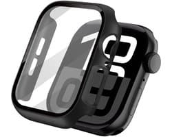 Screen protector - Geschikt voor Apple Watch 10 / 11 - 46 mm - Full Cover Hard Case / Beschermend Hoesje - Zwart