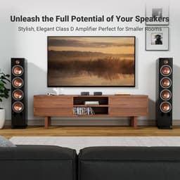 Fosi Audio V3 Amplifier Stereo HiFi, 300Wx2, Chip TPA3255, Mini Stereo Amplifier, 2 On-Amp TI NE5532 Replaceable, Innovative Design for Heat Dissipation, 2.0 Channel Class D Power Amplifier — thumbnail 3