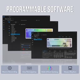 EPOMAKER x AULA F99 - Wit/Blauw - Mechanisch Draadloos Toetsenbord - RGB - 100% - QWERTY - Gaming Keyboard - Leobog Reaper Switch — thumbnail 2