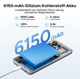 DOOGEE NOTE 56 X PRO - Smartphone - Android 16-32 GB RAM + 128 GB ROM / 2 TB TF - 6150 mAh - 8,45 mm ultraslank - 6,56 inch HD+ - 13 MP + 8 MP - NFC - Face ID - Gemini AI - GPS — thumbnail 3