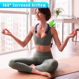 Draagbare Nekventilator Zwart - USB Oplaadbaar met LCD Display - Opvouwbare Persoonlijke Ventilator voor Buiten en Binnen — thumbnail 4