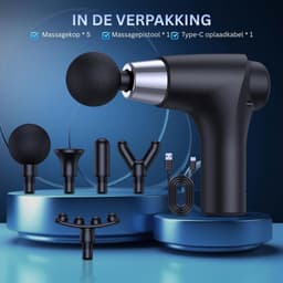 White-Label® Massage Gun Professioneel - Massage Apparaat - Theragun - Zwart — thumbnail 5