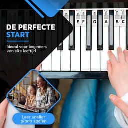 Finesse Siliconen Toetsenwijzer - Piano Stickers - Herbruikbaar Zonder Lijmresten - 32/37/49/54/61/88 — thumbnail 2
