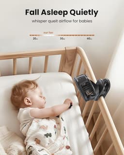 Draagbare Clip-on Ventilator - Mini USB Ventilator met 3 Snelheden en LED Display - 360° Draaibaar Persoonlijk Koelsysteem voor Op Bureau — thumbnail 4