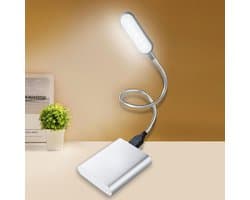 Flexibele USB LED Lamp voor Laptop en Notebook - Zwanenhals Leeslamp Zwart