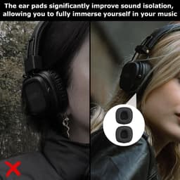 1 Paar Geheugen Schuim Earpads - Earpads voor Marshall Major III - Vervangende Earpads voor Marshall Major 3 Bedrade/Draadloze Bluetooth On-Ear Koptelefoons — thumbnail 5