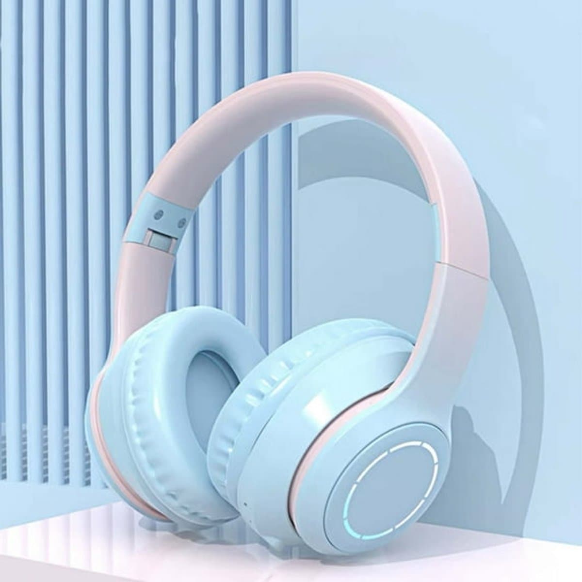 Draadloze Bluetooth-koptelefoon voor kinderen, met microfoon, stereogeluid, opvouwbaar en verstelbaar, geschikt voor kinderen en volwassenen, ideaal voor scholen. — afbeelding 1