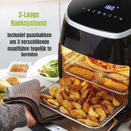 Aura® Heteluchtoven - Oven - Airfryer Oven - Zwart - ‎33cm x 39cm x 38 cm — thumbnail 6