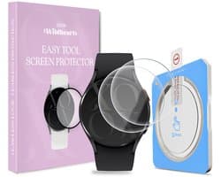 xoxo Wildhearts screenprotector geschikt voor Samsung Galaxy Watch 4 - 40mm - Gehard glas - Beschermglas - Duopack - Glasplaatje - Eenvoudig te installeren met one-click tool - 2 stuks