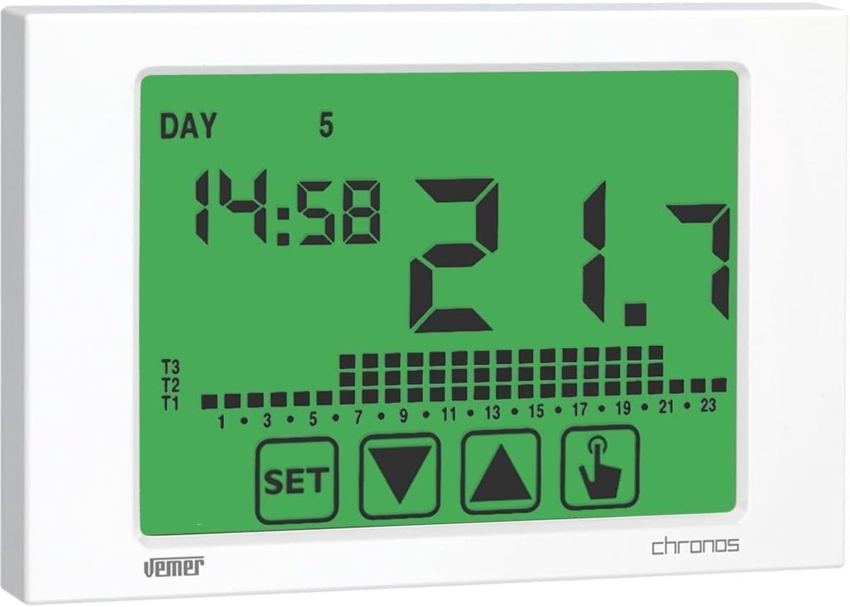 Elektronische Weekprogramma Thermostaat voor Wandmontage - 230V met Touchscreen — afbeelding 1