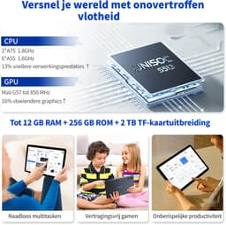 HOTWAV Pad 13 Pro - Tablet met toetsenbord + muis + stylus - Android-tablet - 10,1 inch - 120 Hz verversingssnelheid - 12+256 GB RAM/ROM - 6580 mAh-batterij - 13 MP-camera - 4G dual-sim - gezichtsherkenning - Grijs — thumbnail 5