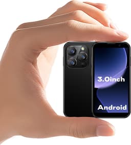 Compacte 3G Smartphone met Android 9.0 - 3.0 Inch Scherm, 2GB/16GB, Gezichtsherkenning - Zwart — thumbnail 1
