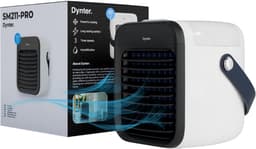Dynter Mobiele Aircooler – Draadloze Luchtkoeler – Mini Ventilator met Batterij – Compact, Stil & Draagbaar – Zwart (SM211) — thumbnail 1