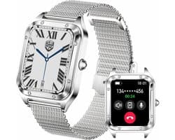 Dames Smartwatch met Volledig Touchscreen - Hartslagmeter, Stappenteller & Gezondheidstracker voor iOS & Android