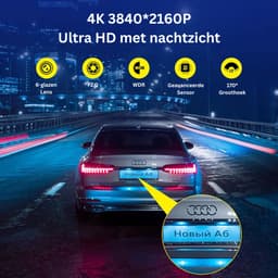 Octav8® Dashcam - Voor en Achter Camera - Loopopname - 4K Dashcam - 64G SD-kaart - APP Controle — thumbnail 3