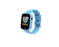 TREKKI® GPS Kinder Smartwatch BLAUW – Kindersmartwatch met Bellen & Videobellen – SOS Knop – GPS Tracker – Kinderhorloge