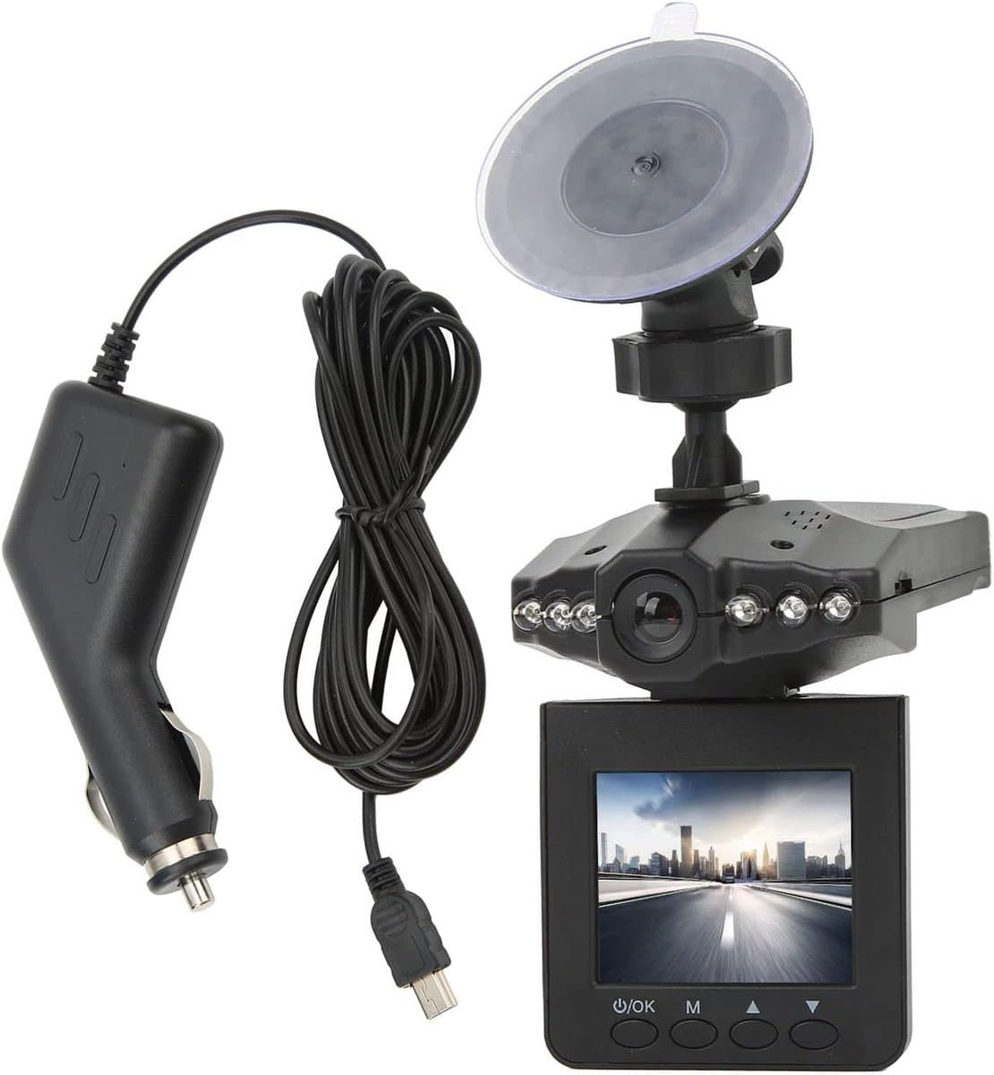 Dashcam - Autocamera DVR - Verkeersveiligheid - 1080P HD Nachtzicht - 2.5 inch display - Zwart — afbeelding 1