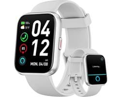Smartwatch Heren Dames met Oproepfunctie Sporthorloge Fitness Tracker Hartslagmeter & Slaapmonitoring